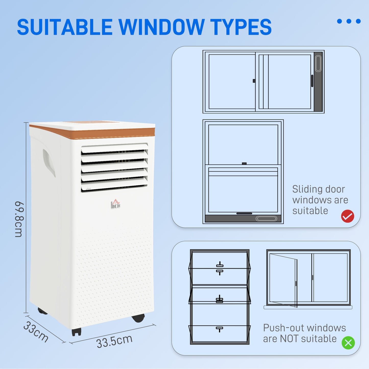 Portable Air Conditioner 10000 BTU, 4-in-1 Air Conditioning Unit with Cooling, Fan, 19.2L/Day Dehumidifier & Sleep Mode