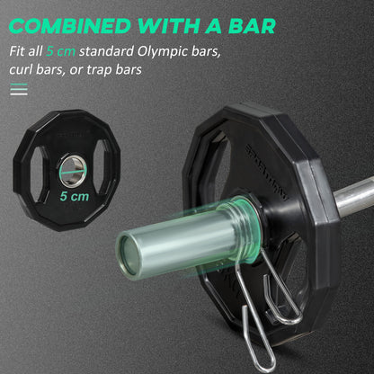 Olympic Weight Plates Set, Metal and Rubber Bumper Plates Weights Discs with 2"/5cm Holes