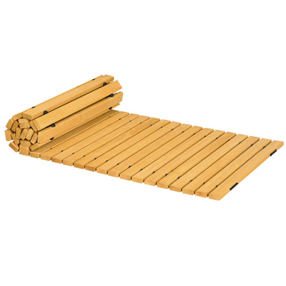 Rollable Wooden Garden Pathway Weather-Resistant Walk Way for Wedding Party Pathways 185 x 60 cm