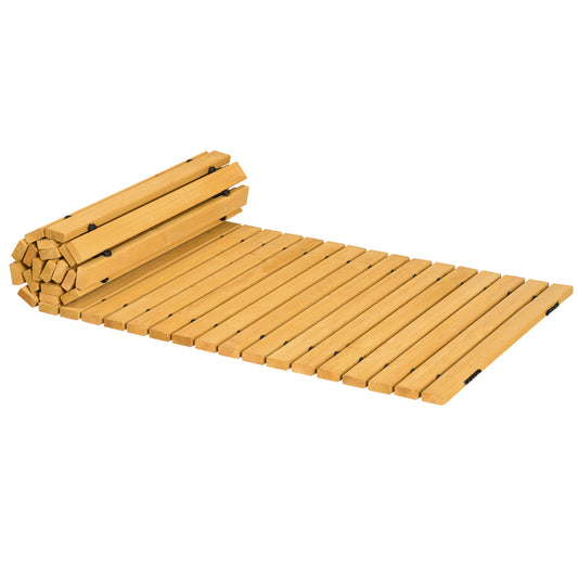 Rollable Wooden Garden Pathway Weather-Resistant Walk Way for Wedding Party Pathways 185 x 60 cm