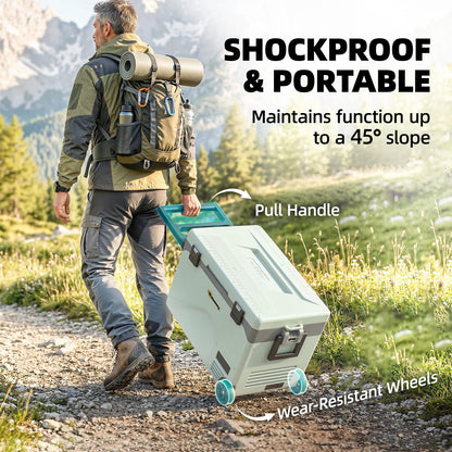 42.5L Compressor Car Fridge Freezer, Camping Refrigerator with App Control, 20℃-20℃