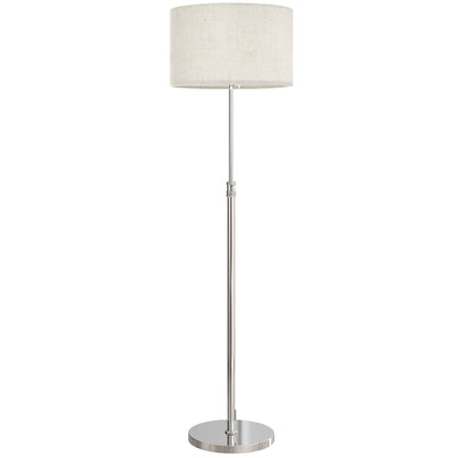 Floor Lamp with Remote, Height Adjustable Standing Lamp with Linen Shade