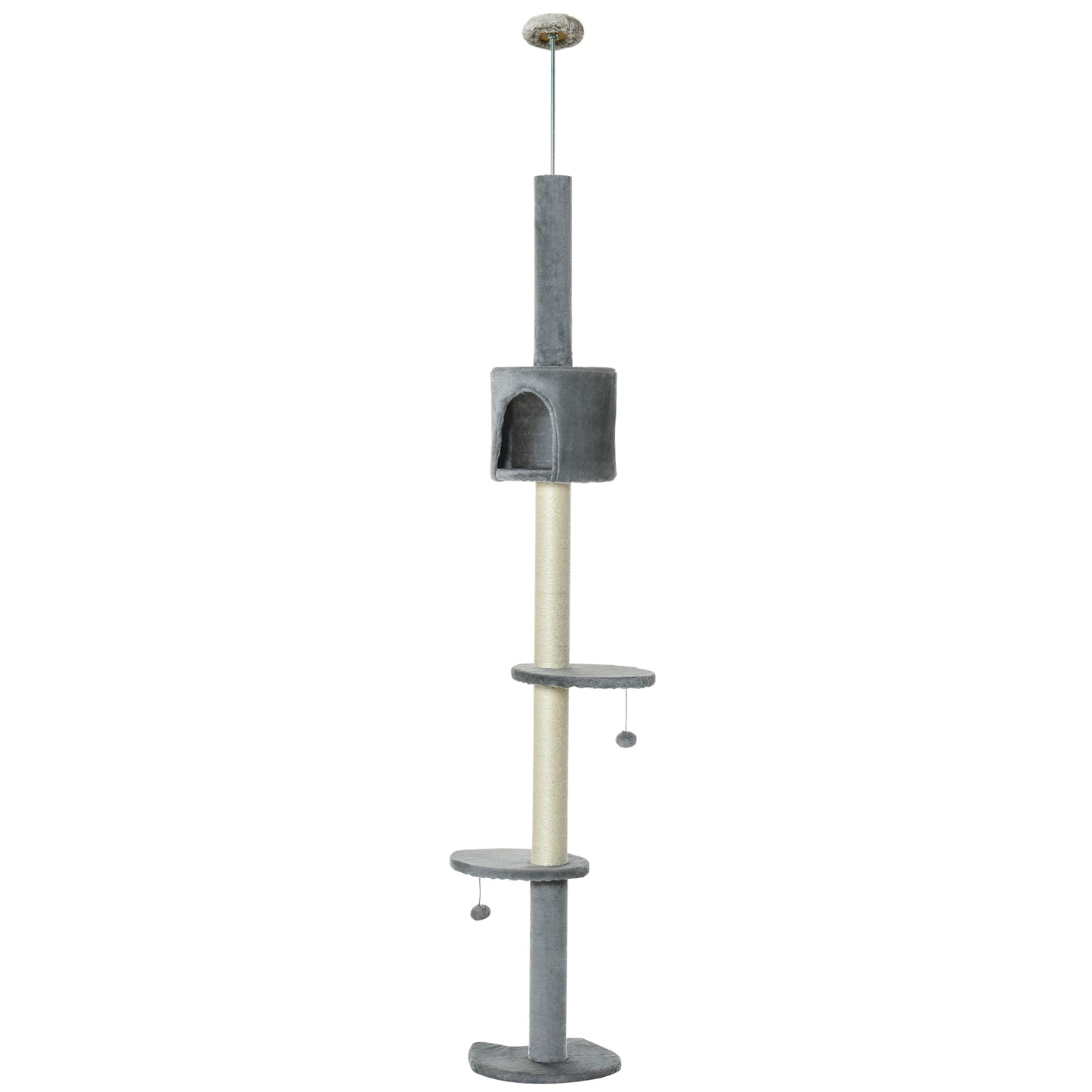 Floor to Ceiling Cat Tree for Indoor Cats, Kitten Tower, Condo, Multi-Layer Activity Center