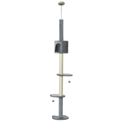 Floor to Ceiling Cat Tree for Indoor Cats, Kitten Tower, Condo, Multi-Layer Activity Center