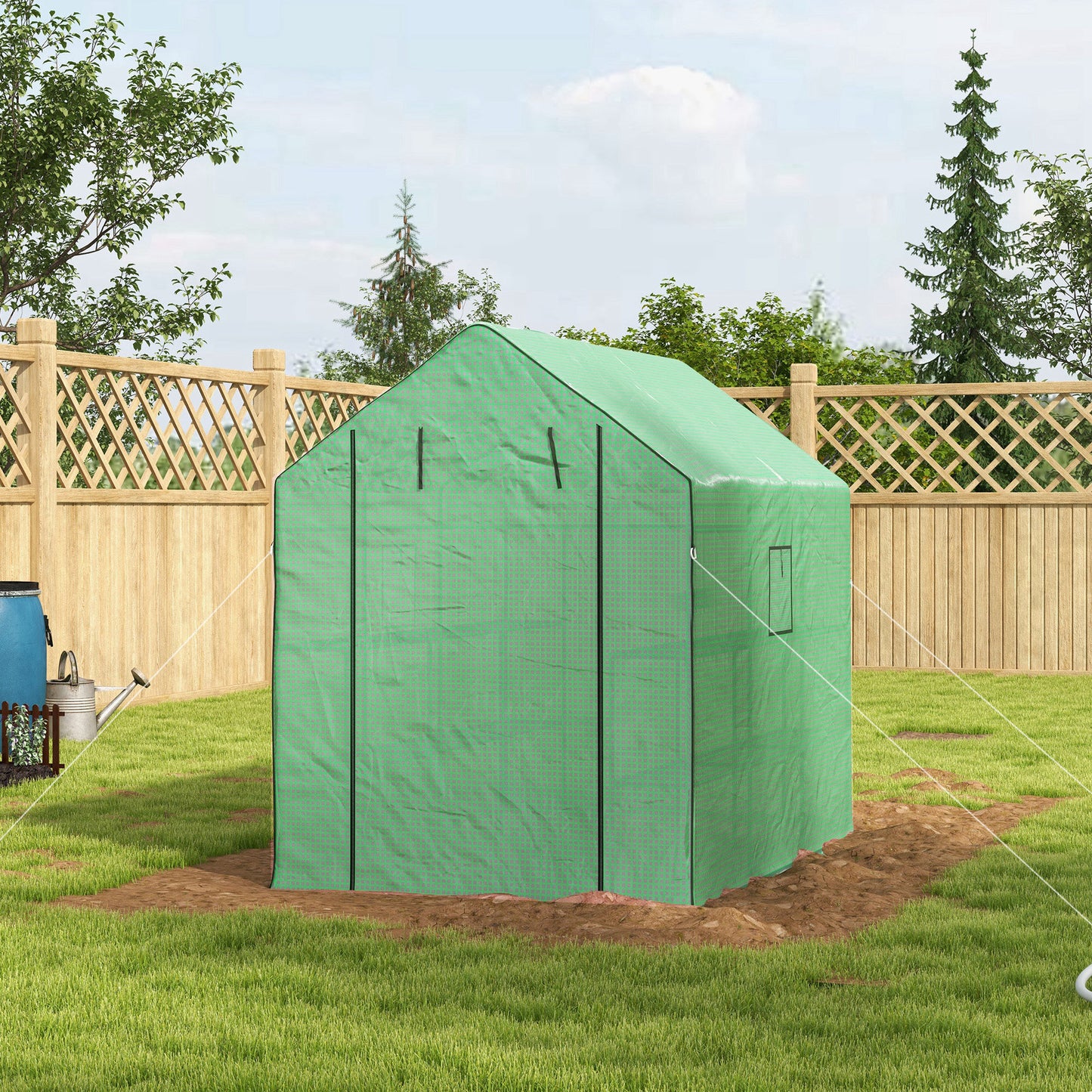 Walk-in Greenhouse with 3 Tier 12 Shelves, Small Greenhouse with Reinforced PE Cover