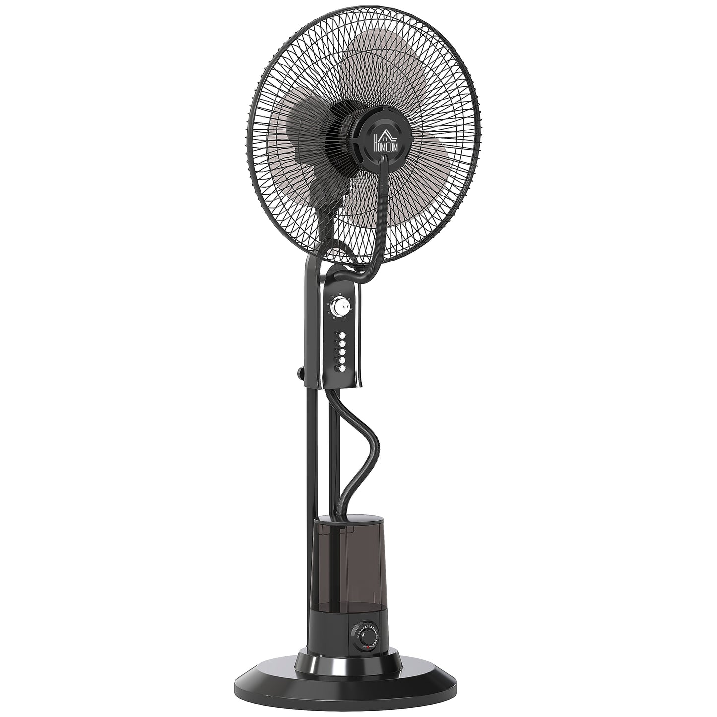 Pedestal Fan with Water Mist Spray, Spray Misting Fan with 70° Oscillation, Tilt Head, 3 Speeds, 3 Modes, Adjustable Mist