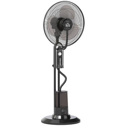 Pedestal Fan with Water Mist Spray, Spray Misting Fan with 70° Oscillation, Tilt Head, 3 Speeds, 3 Modes, Adjustable Mist