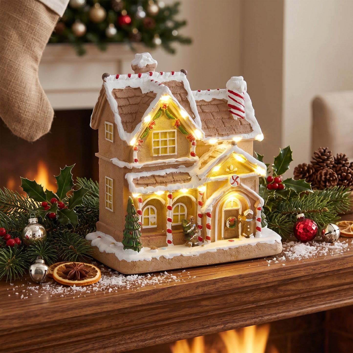 Gingerbread House Light & Music Christmas Decoration
