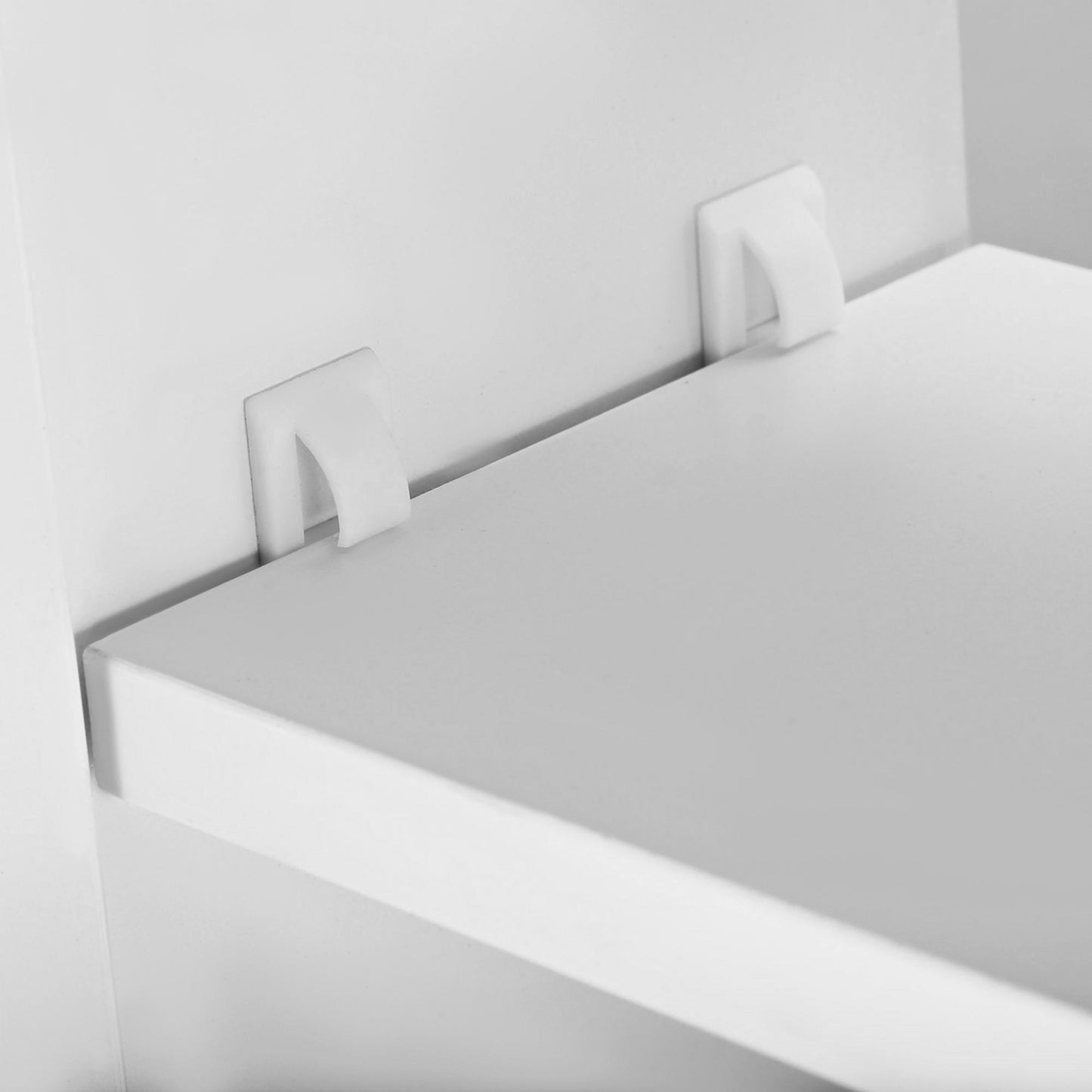 80 x 15 cm Double Door Bathroom Mirror Cabinet - White