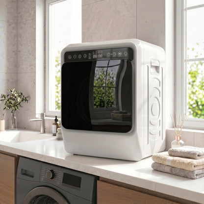 5kg Vented Tumble Dryer, 1000W Compact Tumble Dryer with Smart Drying, Freestanding Stackable Clothes Drying Machine