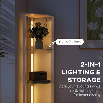 LED Floor Lamp with Shelves, Dimmable Standing Lamp with Foot Switch for Living Room, Bedroom, Grey
