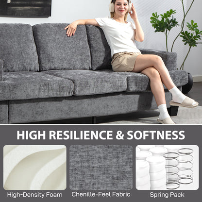 3 Seater Sofa with USB Ports & Cup Holders - Grey