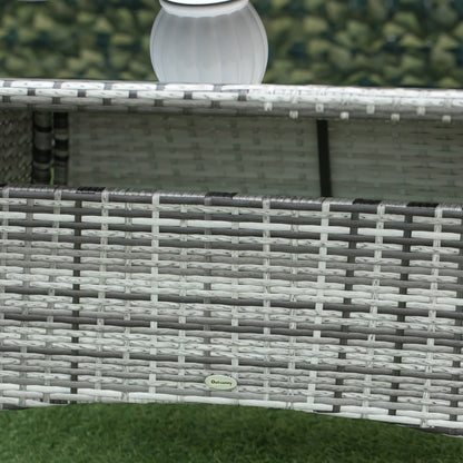 7-Piece Rattan Garden Furniture Set with Cushions, 6 Seater Garden Table and Chairs, Rattan Dining Set with 6 Armchairs