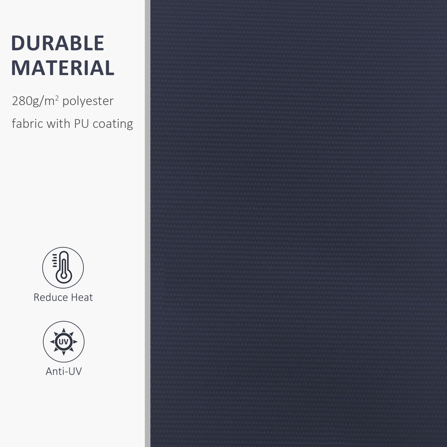 Manual Retractable Awning, 4x3 m-Blue/White