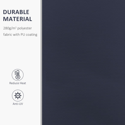 Manual Retractable Awning, 4x3 m-Blue/White