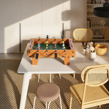 20 in Table-top Football Table with Stainless Steel Rods, Compact Foosball Table for Kids and Adults