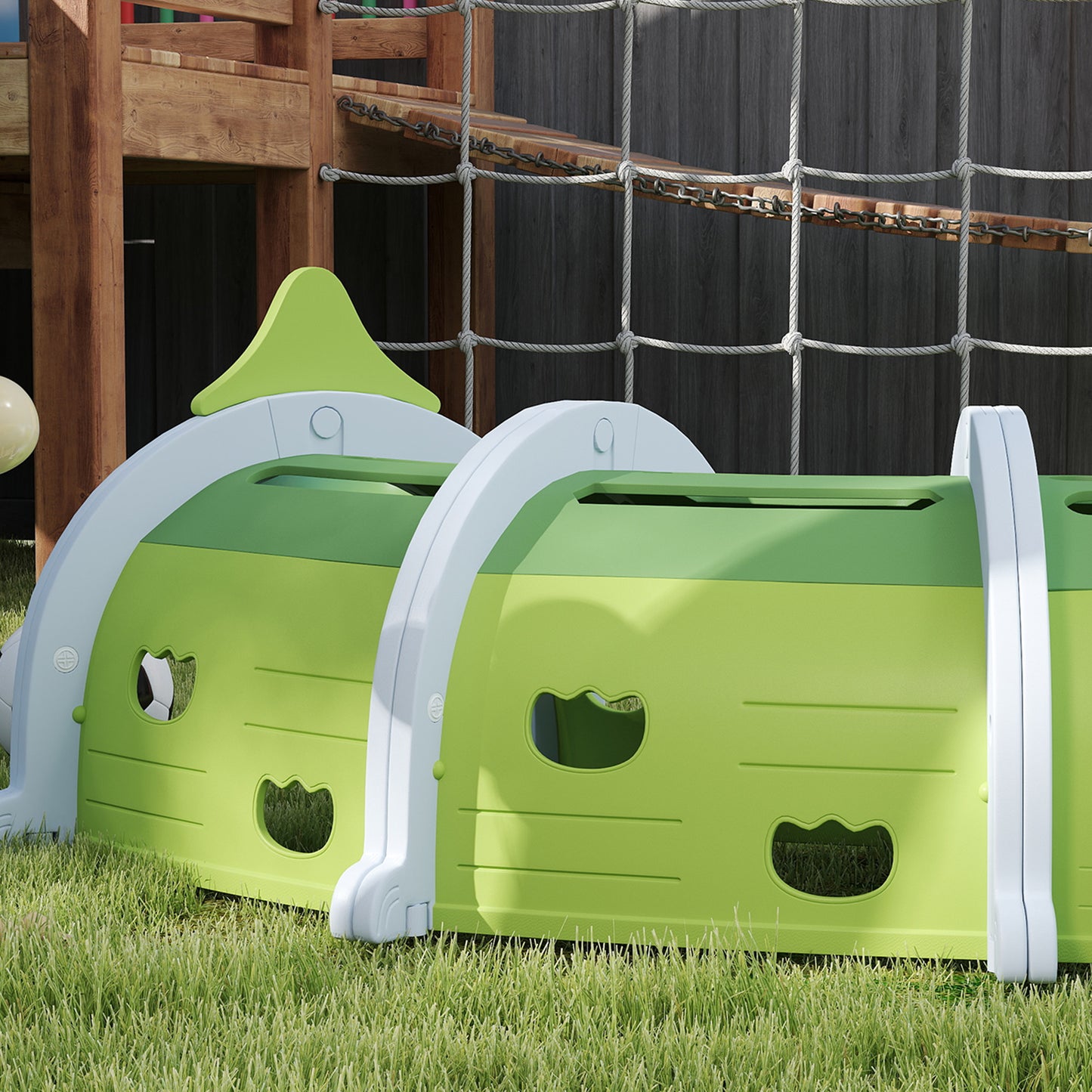 Crocodile Design Kids Play Tunnel for Ages 3-6 Crawl and Climb