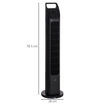 31" Oscillating Tower Fan with Remote Control, 4H Timer, 3 Speed 3 Modes