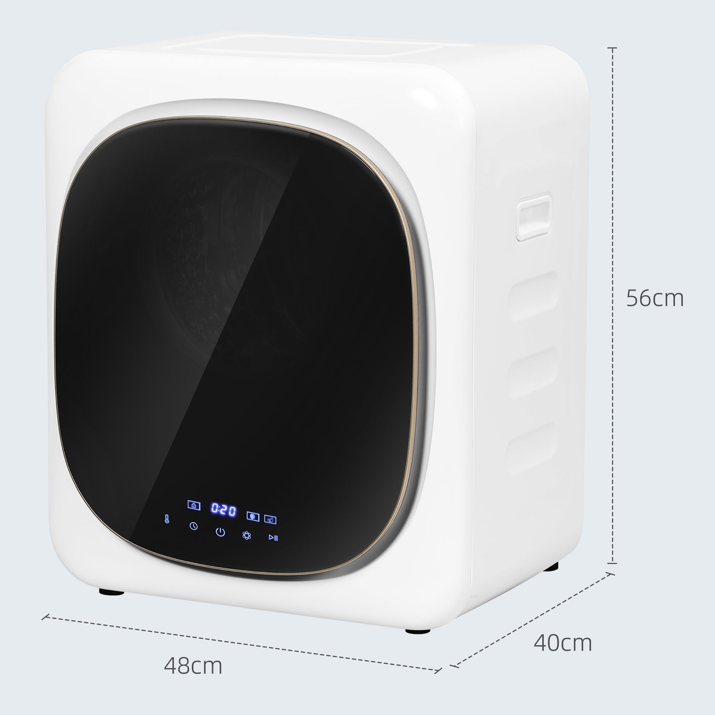 2.5 kg Compact Tumble Dryer, with UV Sterilisation - White