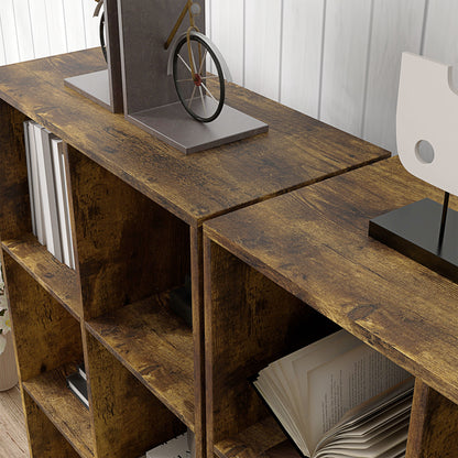 6-Cube Bookshelf - Rustic Brown