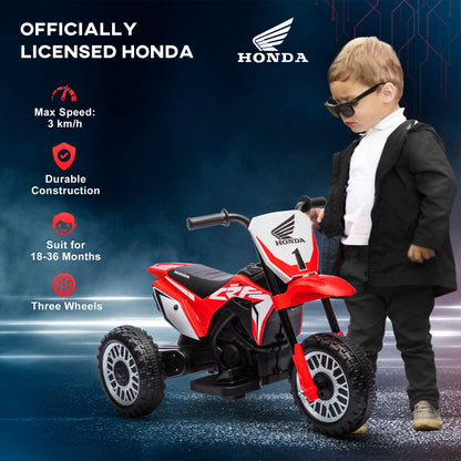 6V Kids Motorbike, Three-Wheel Kids Electric Motorbike with Horn, Startup Sound for Ages 18-36 Months - Red