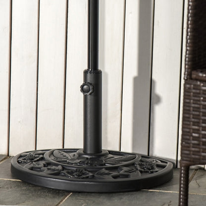 9kg Cement Concrete Half Round Parasol Base Umbrella Stand Garden Outdoor Accessories