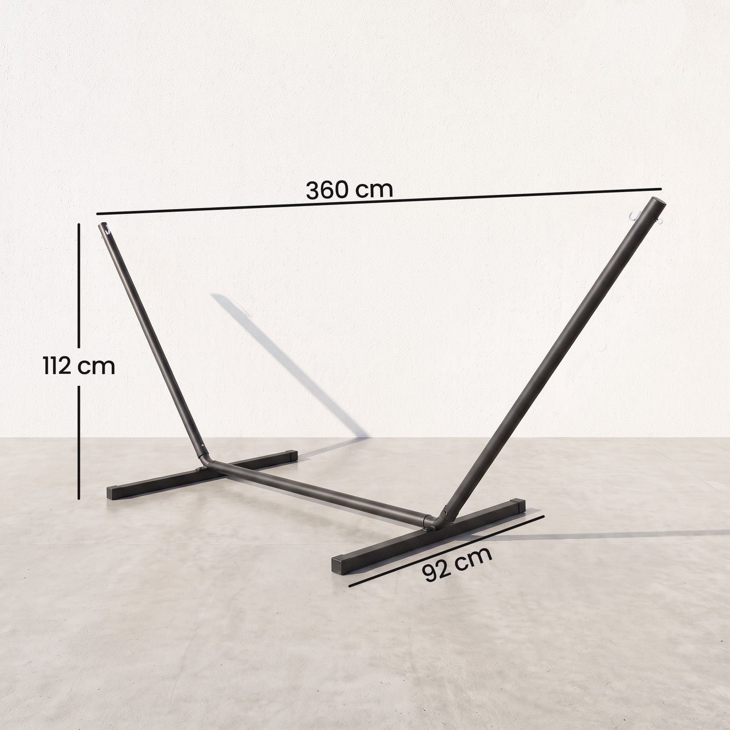 3.6m Extra-long Universal Hammock Stand Metal Frame Garden Camping Picnic Outdoor Patio Replacement – Stand Only