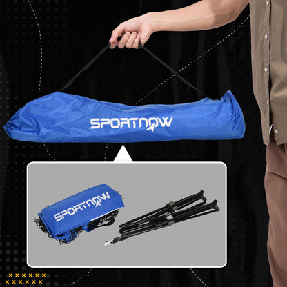 4m Badminton Net, Height Adjustable Outdoor Sports Net, with Carry Bag, for Tennis, Pickleball, Volleyball, Blue