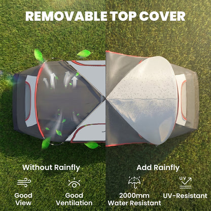 Camping Tent for 6 Man with 2000mm Waterproof Rainfly and Carry Bag for Fishing Hiking Festival, Grey