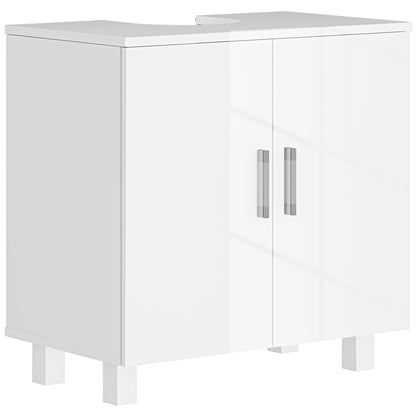 Bathroom Under Sink Cabinet for Basin without or with Pedestal - High Gloss White