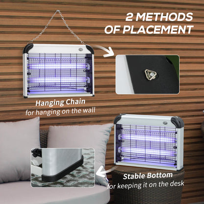 Electric Fly Zapper, 20W Electric Fly Killer, Wall Hanging Bug Zapper Indoor & Outdoor Attracting Insect Mosquito Killer