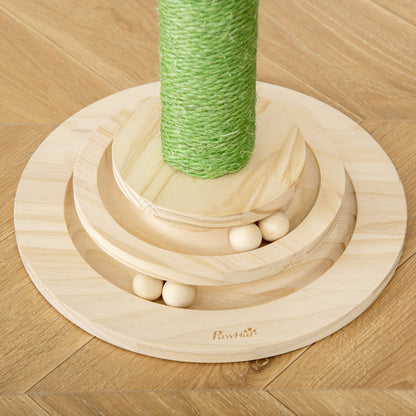 Cat Tree Cactus Sisal Scratching Post for Indoor Cats Play Tower Kitten Furniture with Hanging Ball Interactive Fun Roller Ex