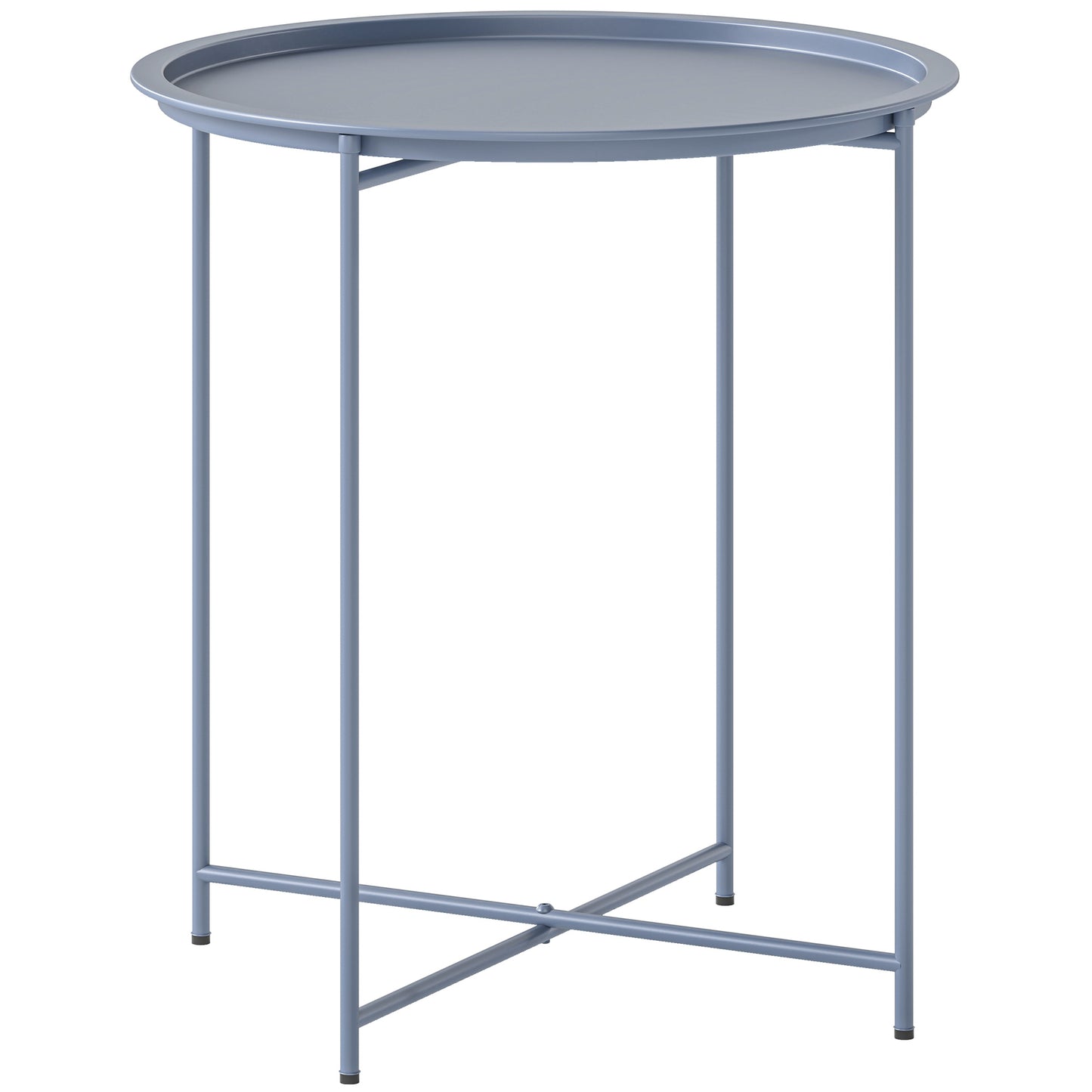 Steel Removable Tray Top Garden Table - Blue Grey