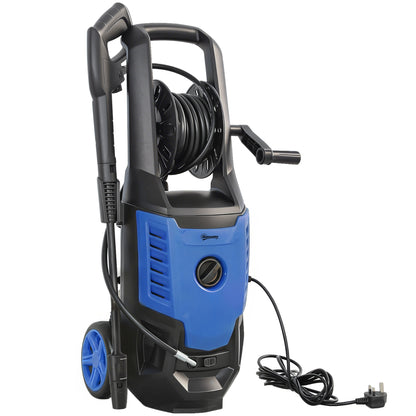 2200W High Pressure Washer, 170 Bar Pressure Washer with Adjustable Nozzle and 6M Hose, 32W x 32D x 80H cm Blue