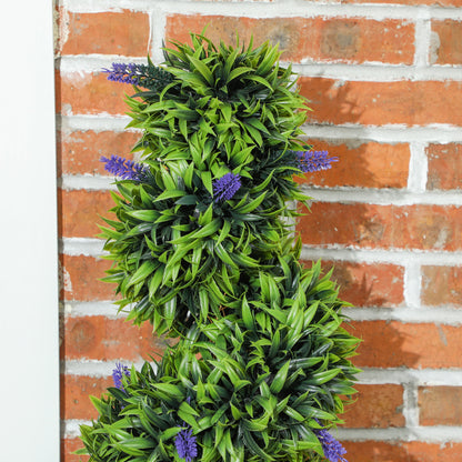 Set of Two 115cm Artificial Lavender Trees