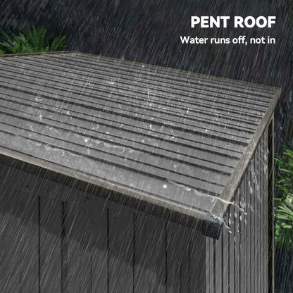 5 x 3.5ft Metal Garden Storage Shed with Effortless Assembly and 2 Pairs of Gloves, Waterproof Outdoor Shed, Light Grey