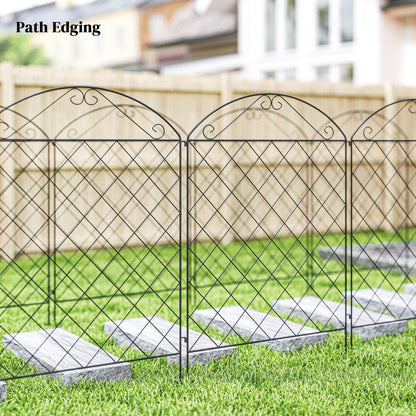 Decorative Garden Fencing, 43in x 11.4ft Outdoor Picket Fence Panels