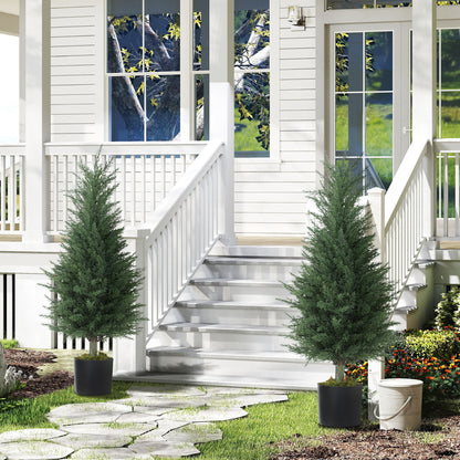 Artificial Cypress Tree, 90 cm Fake Cypress Tree with Plastic Pots