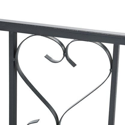 Outdoor Garden Arch with Double Gates, Metal Garden Arbor for Climbing Plants, Roses, Vines, Wedding Arch for Outdoor
