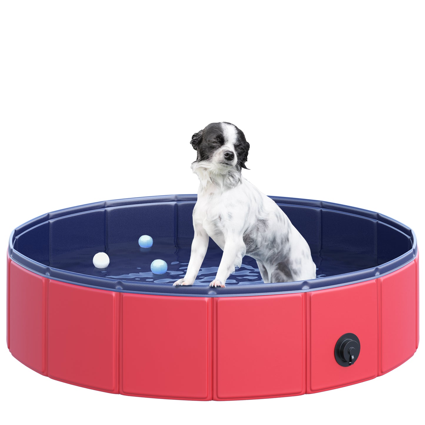 Foldable Dog Pool for Puppies and Ducks, Thickened PVC Dog Paddling Pool Bath Tub Hard Board