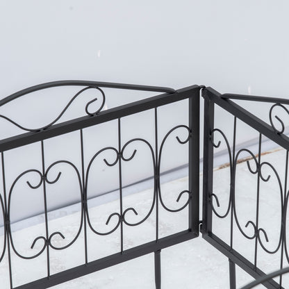 Decorative Garden Fencing, 4PCs Outdoor Picket Fence Panels