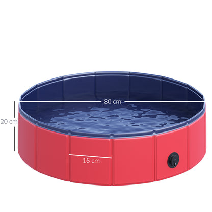 Foldable Dog Pool for Puppies and Ducks, Thickened PVC Dog Paddling Pool Bath Tub Hard Board
