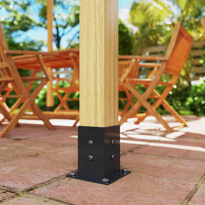 12PCS Pergola Kit, Pergola Brackets with 3-Way & 4-Way Corner Brackets for 9.6 x 9.6 cm (Actual 9.2 x 9.2 cm) Lumber