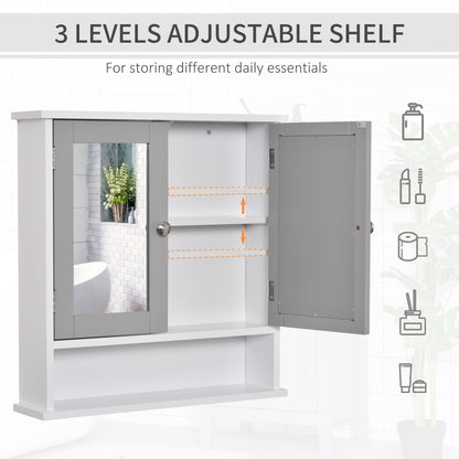 Bathroom Wall Storage Cabinet - Grey