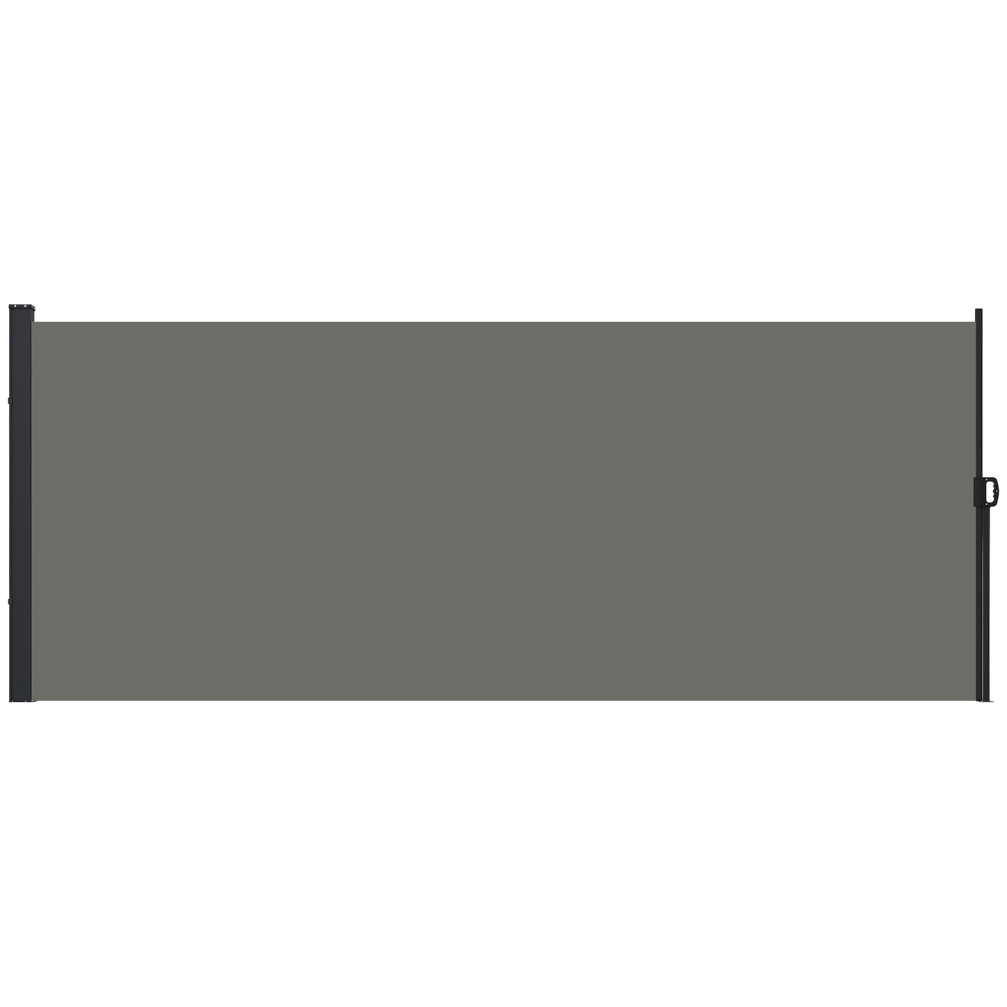 Retractable Side Awning, Outdoor Privacy Screen for Garden, Hot Tub, Balcony, Terrace, Pool, 400 x 180cm, Dark Grey