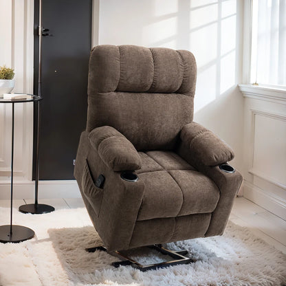 Electric Riser and Recliner Armchair with Drink Holders and Remote Control