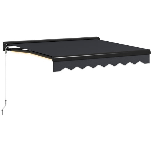 2 x 2.5m Electric Awning, with LED Light Strips - Grey