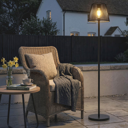 Outdoor Solar Floor Lamp, Adjustable Height Rechargeable Floor Lamp IP44 Waterproof