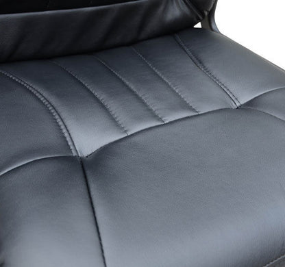 Swivel Executive Office Chair, PU Leather Computer Desk Chair with Adjustable Height, Wheels, Black