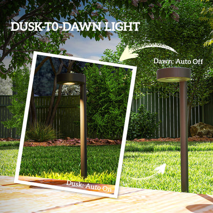 Solar Lights Outdoor Garden Stake 8 Pack Pathway Lighting, Solar Stake Lights with Auto On/Off LED